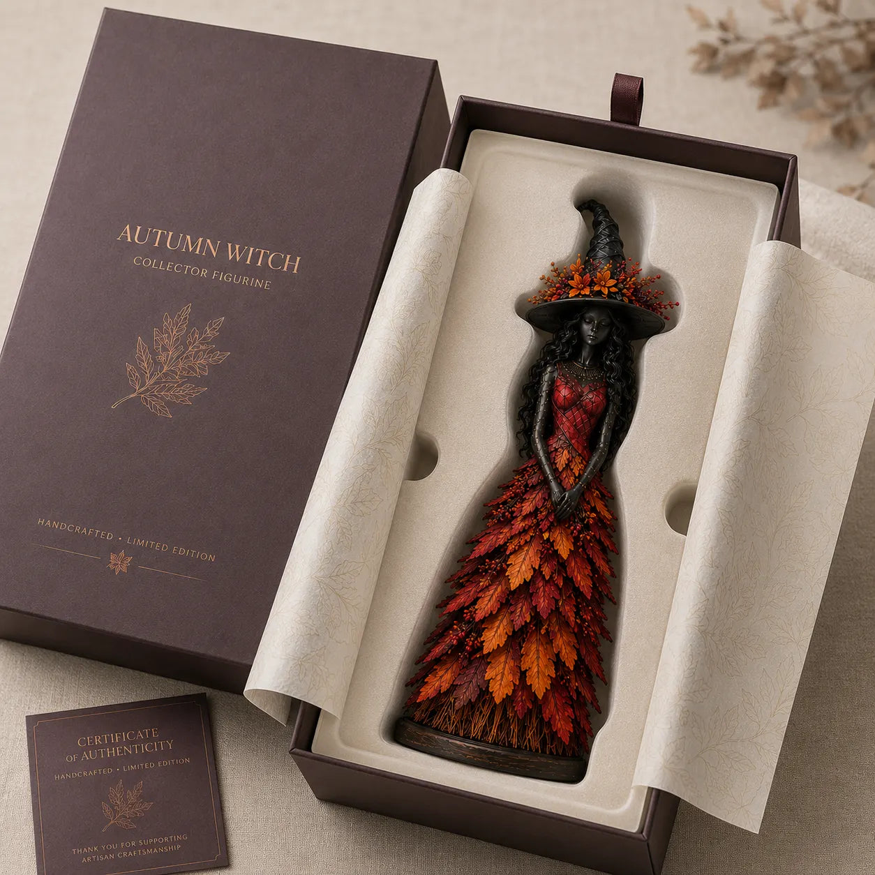 💥🧙Enchanted Autumn Witch Figurine