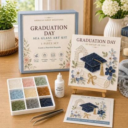 🏡 American Family Milestones Sea Glass Art Kit