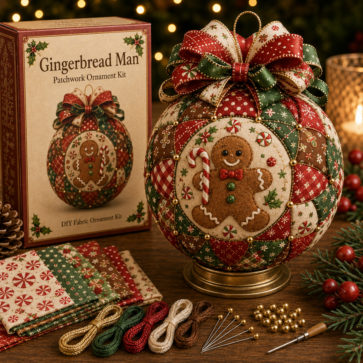 🥰Vintage Christmas Patchwork Ornament DIY Kit