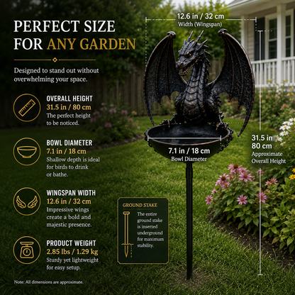 Dragon Bird Bath & Feeder