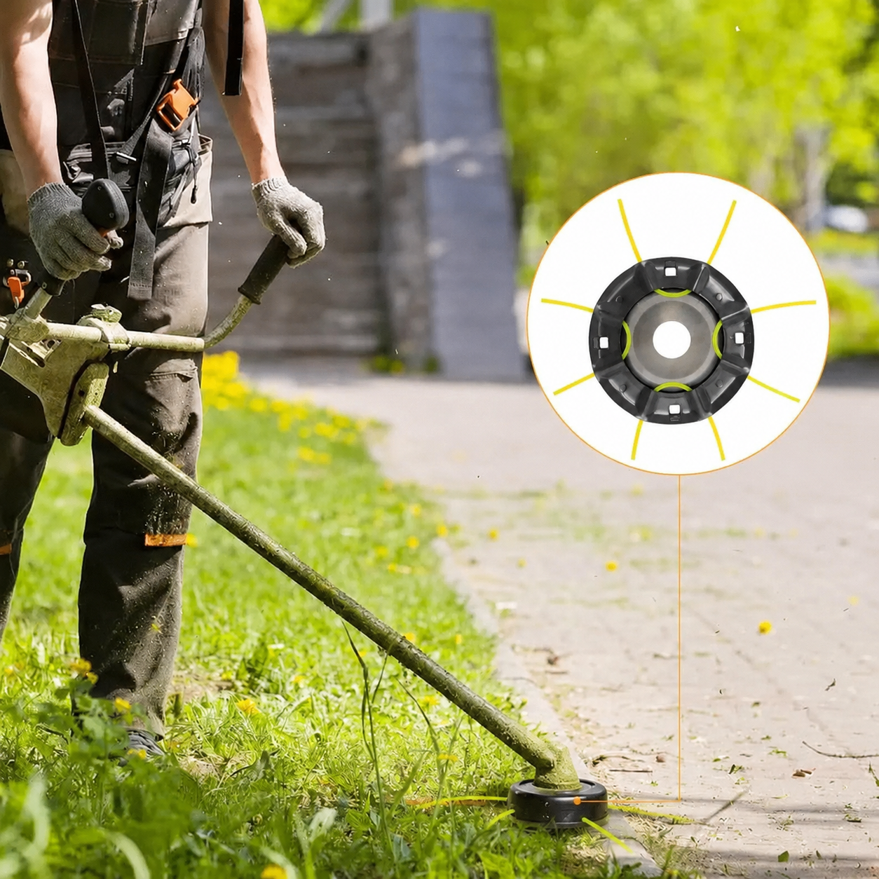 TrimForce - Heavy-Duty Steel Wire Trimmer Head