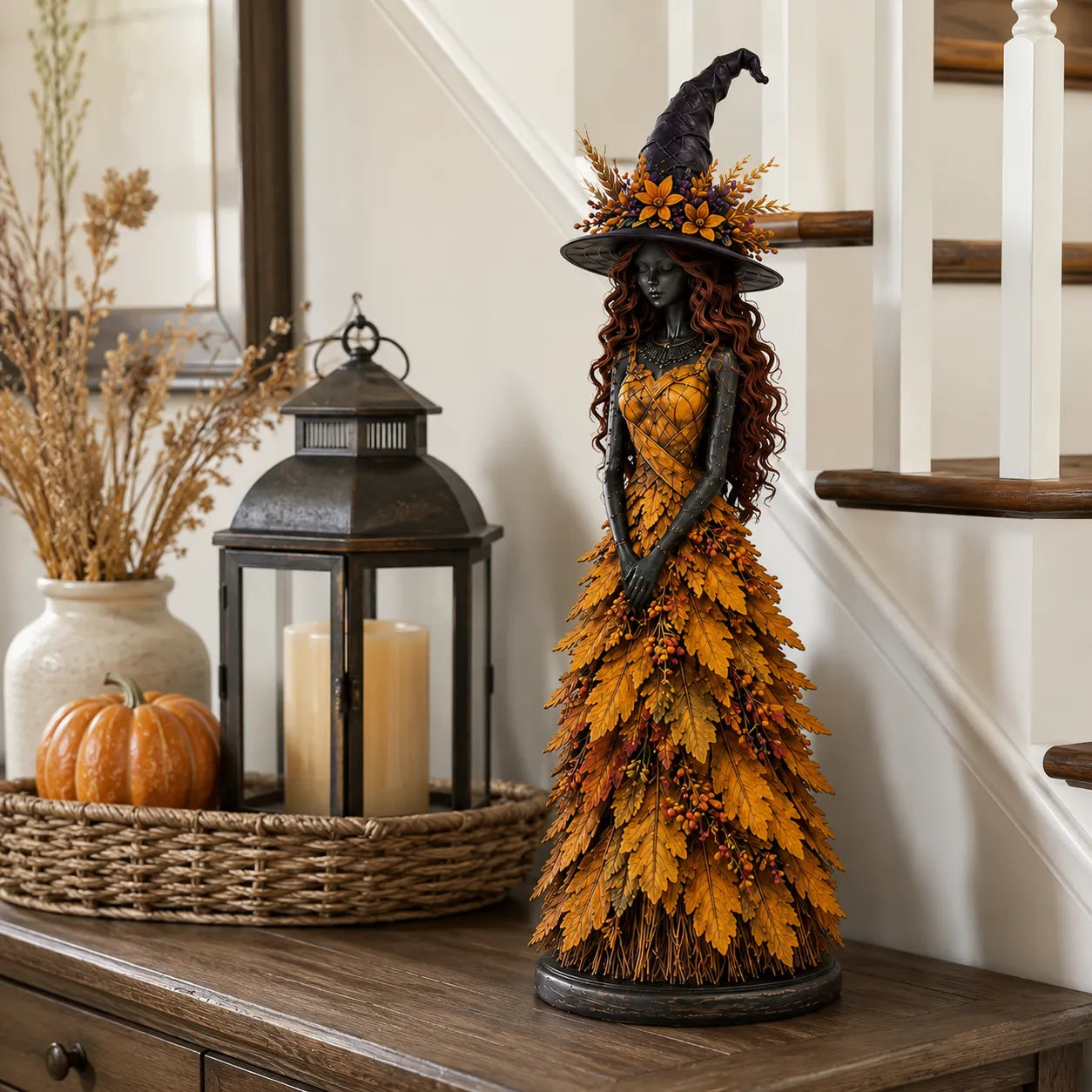 💥🧙Enchanted Autumn Witch Figurine