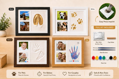 🐴 Horse Hoofprint & Family Keepsake Clay Kit – For Paws, Hands & Footprints 🖼️