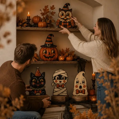 🔥Last Day 49% OFF🔥Vintage Halloween Wooden Character Tabletop Decor
