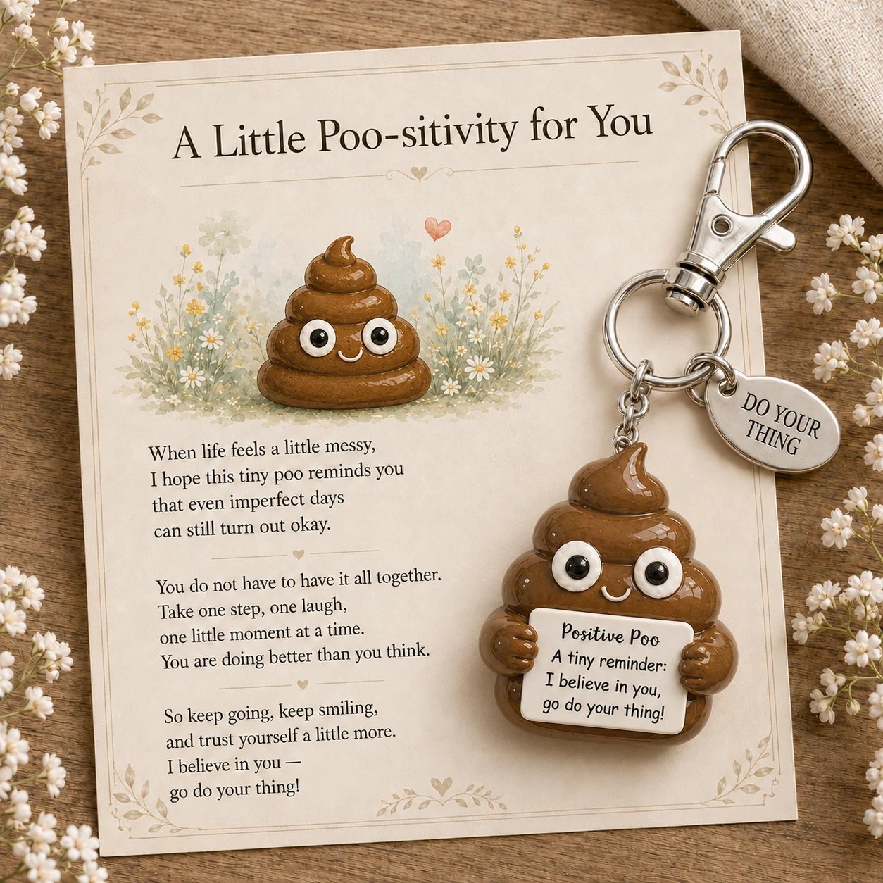 💖 Positive Reminder Keychains – Small Words, Big Comfort
