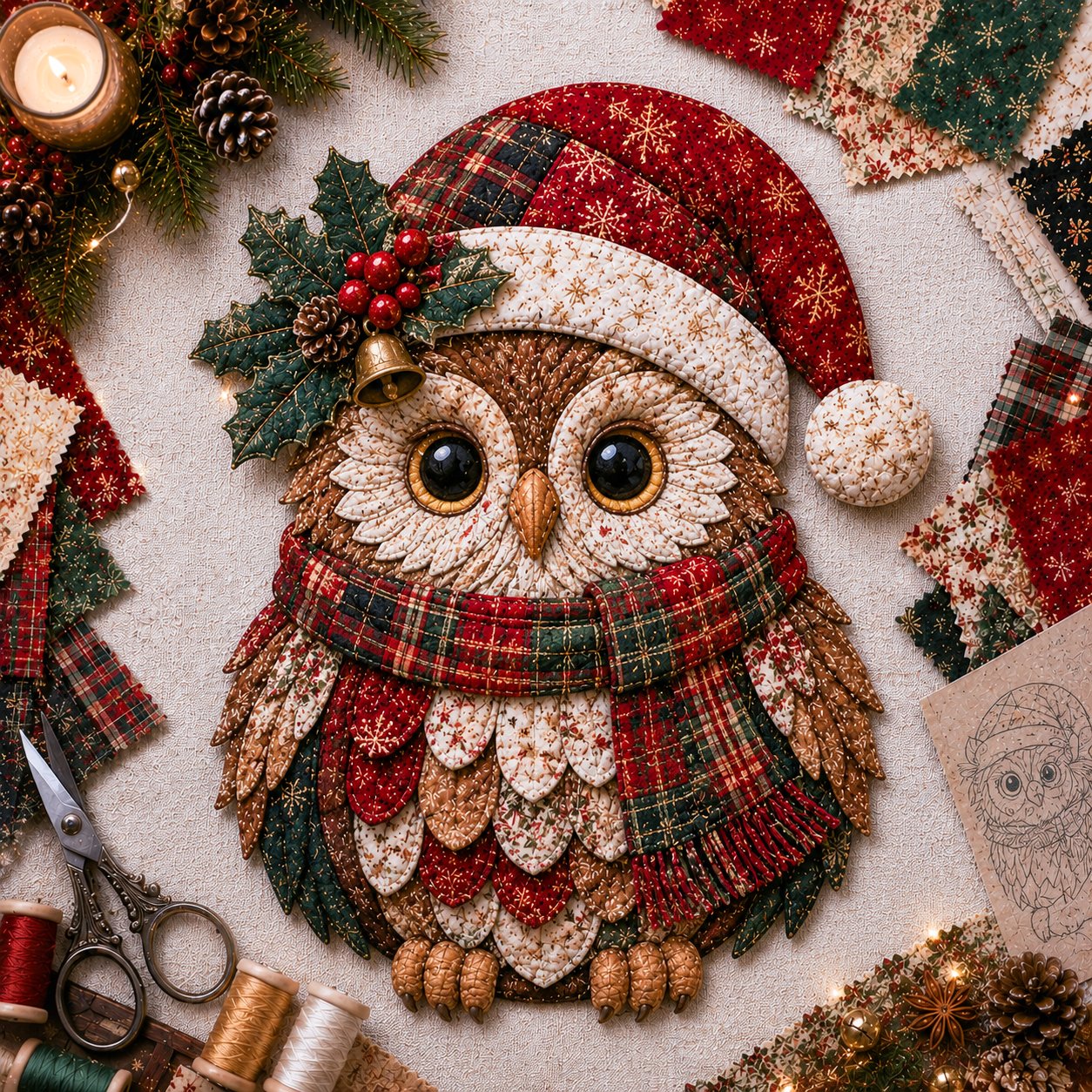 💥🏆Christmas Patchwork Fabric DIY Decor Kit