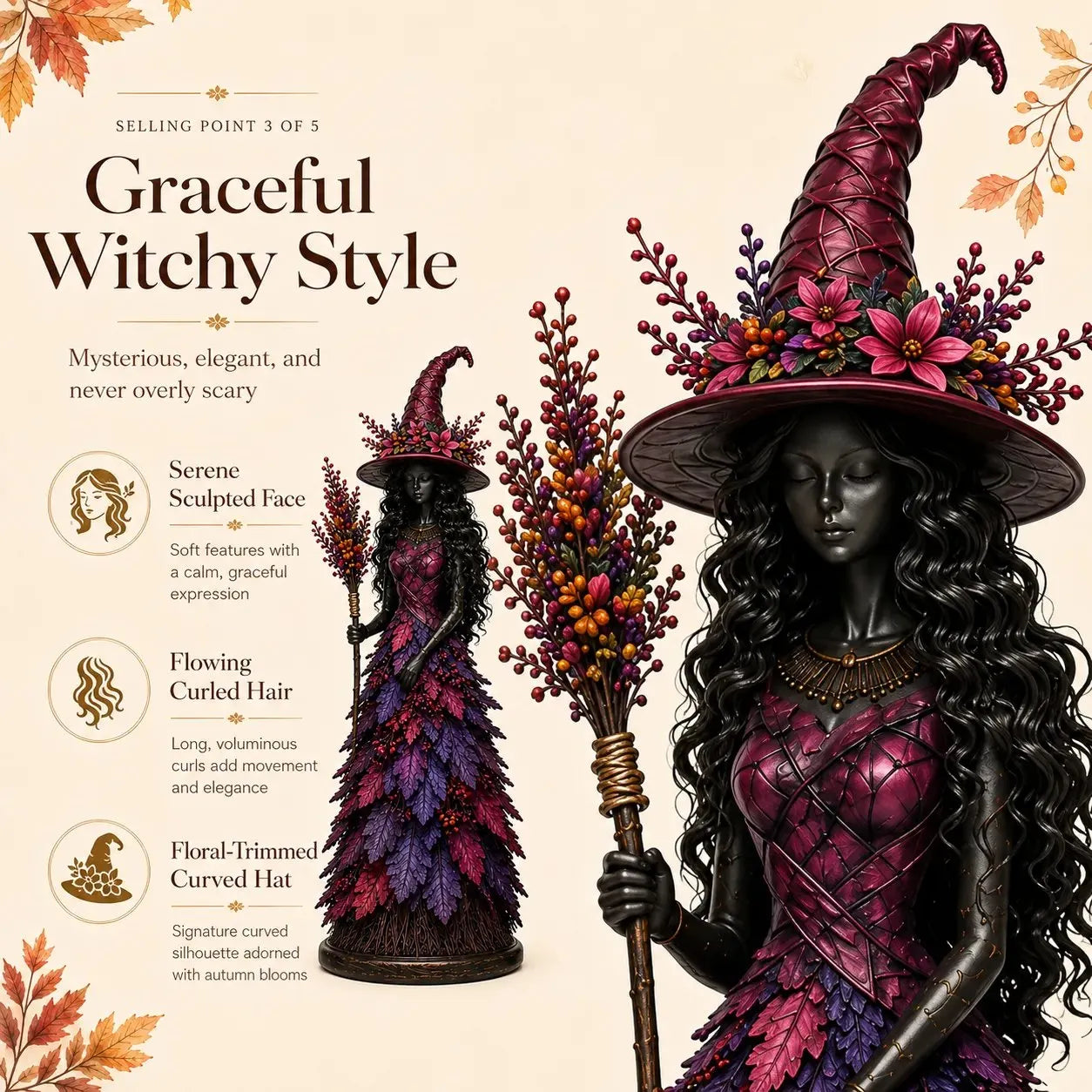🧙‍♀️Enchanted Autumn Witch Figurine