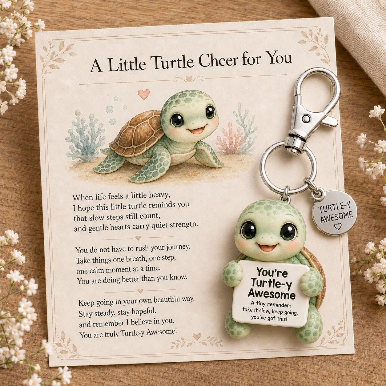 💖 Positive Reminder Keychains – Small Words, Big Comfort