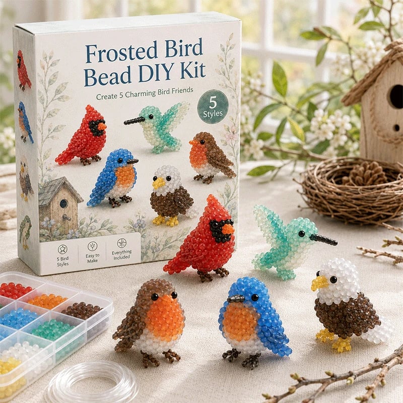 🐳 Frosted Sea Glass-Style Beading DIY Kit✨