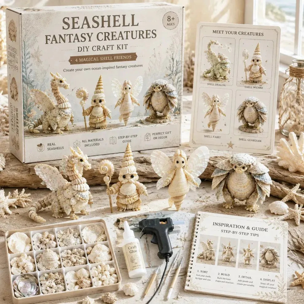 DIY Seashell Craft Kit – Create Ocean-Inspired Shell Figures & Keepsake Decor