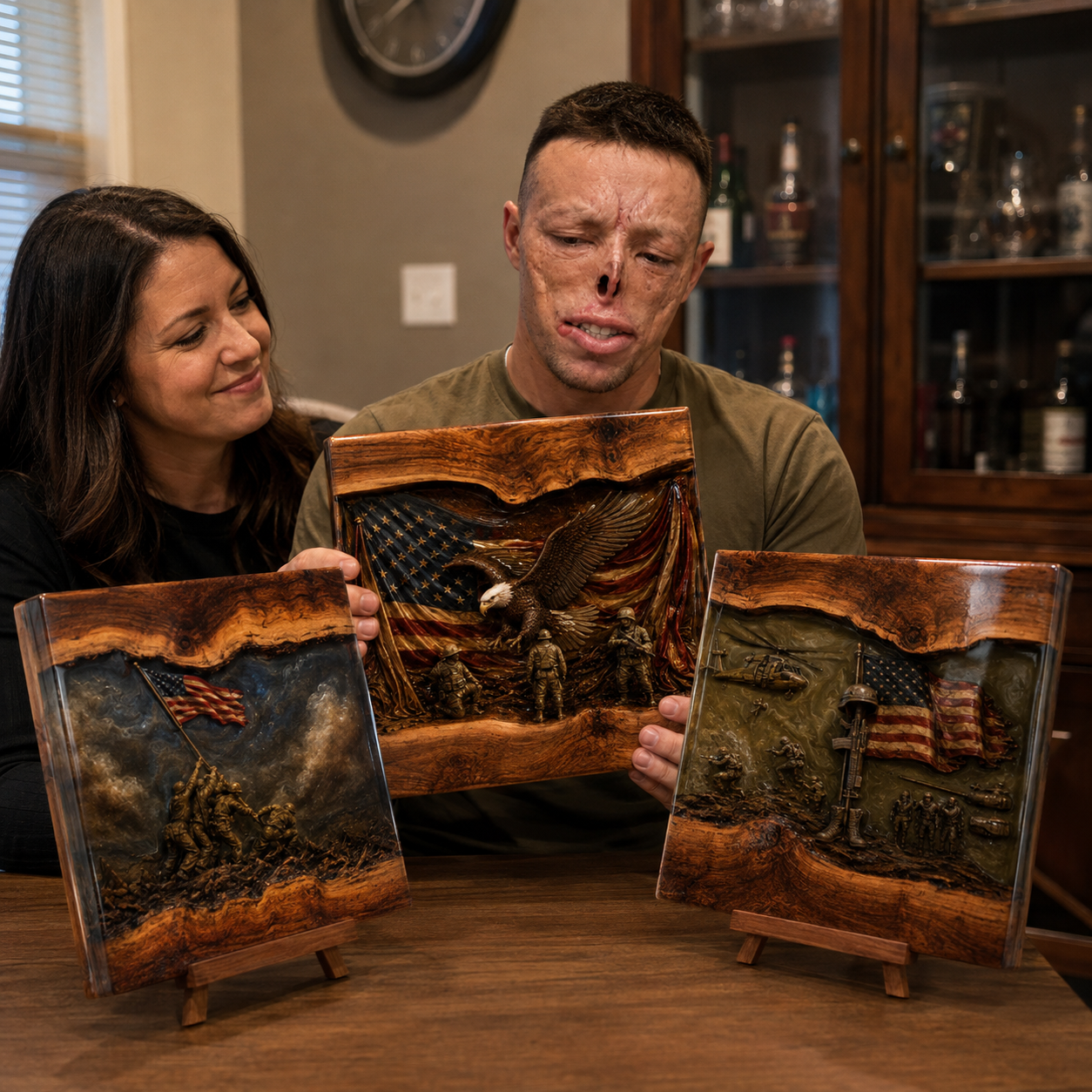 2027 Fellime®Handcrafted Veteran Memorial Display Boards