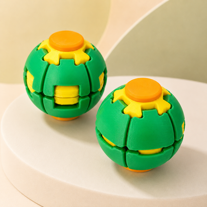 3D-Printed Push-and-Spin Stress Relief Ball