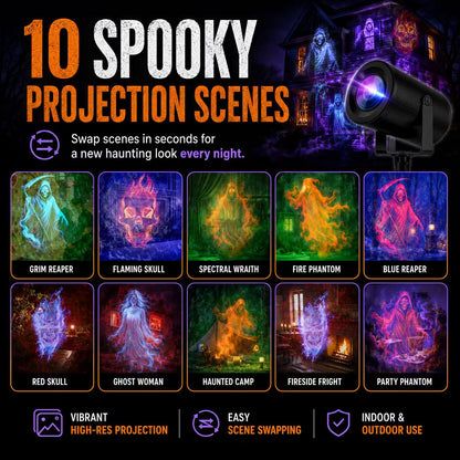 🎃32FT HD Halloween Projector | That Disappoint Your Halloween Party | 10 Unique HD Projection Patterns