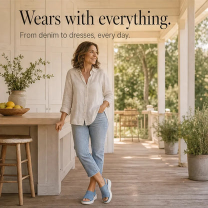 Loomhe– Knit Platform Comfort Sandals for Women
