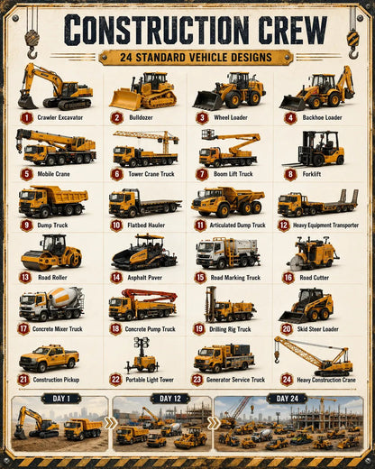 🚒Build the Fleet Collection 24-Day Vehicle Advent Calendar Series | ✨A New Adventure Every Morning