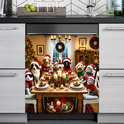 Reusable Halloween-Themed Magnetic Dishwasher Cover – Kitchen Decor for a Spooky Atmosphere