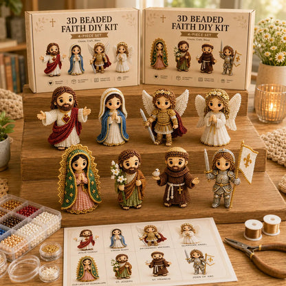 🔥 Last Day 49% OFF - Tiny 3D Beaded Faith & Angel DIY Kit✨🕊️
