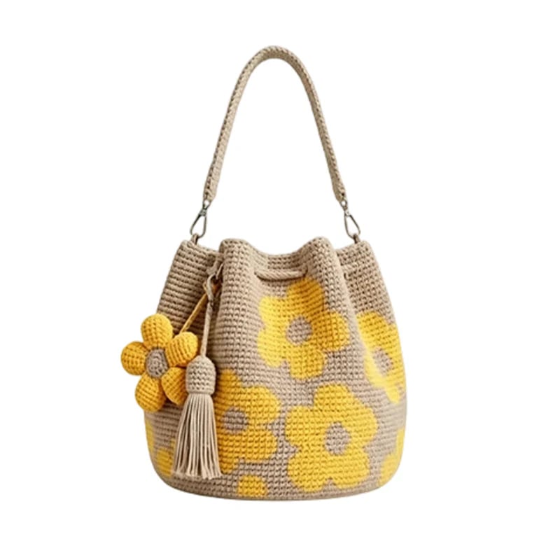 🌸🌻Crochet Bucket Bag for Women——One tote. Endless summer vibes.🌼