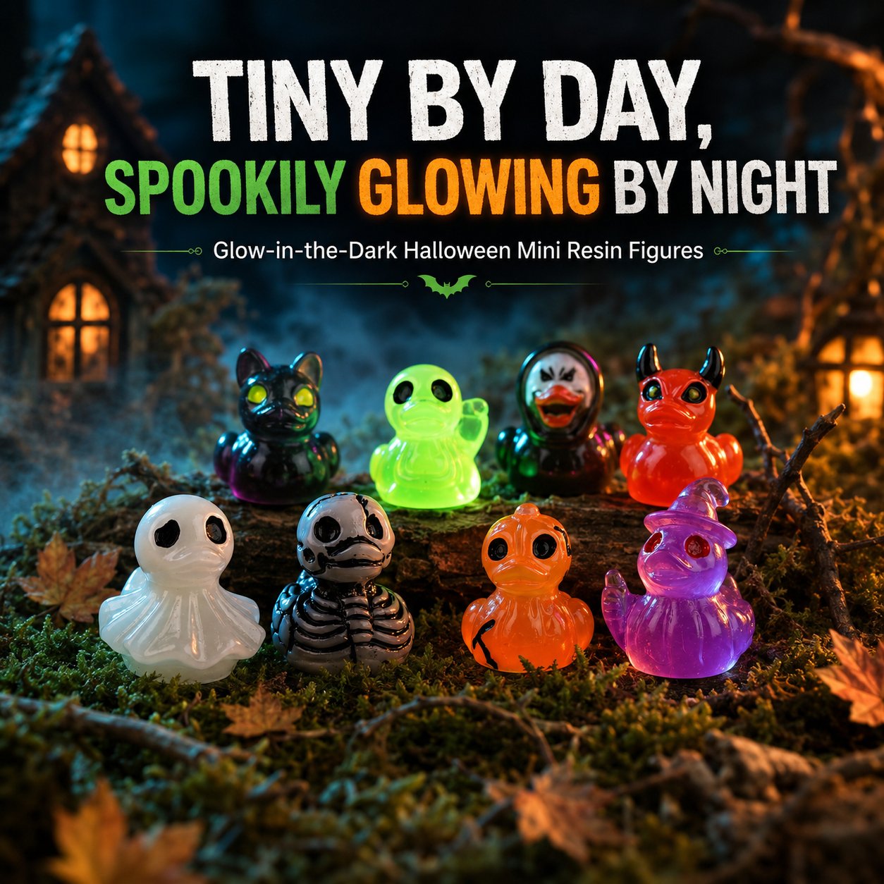 👻Mini Spooky Night Figures – Tiny Glowing Accents for Halloween🕷️✨