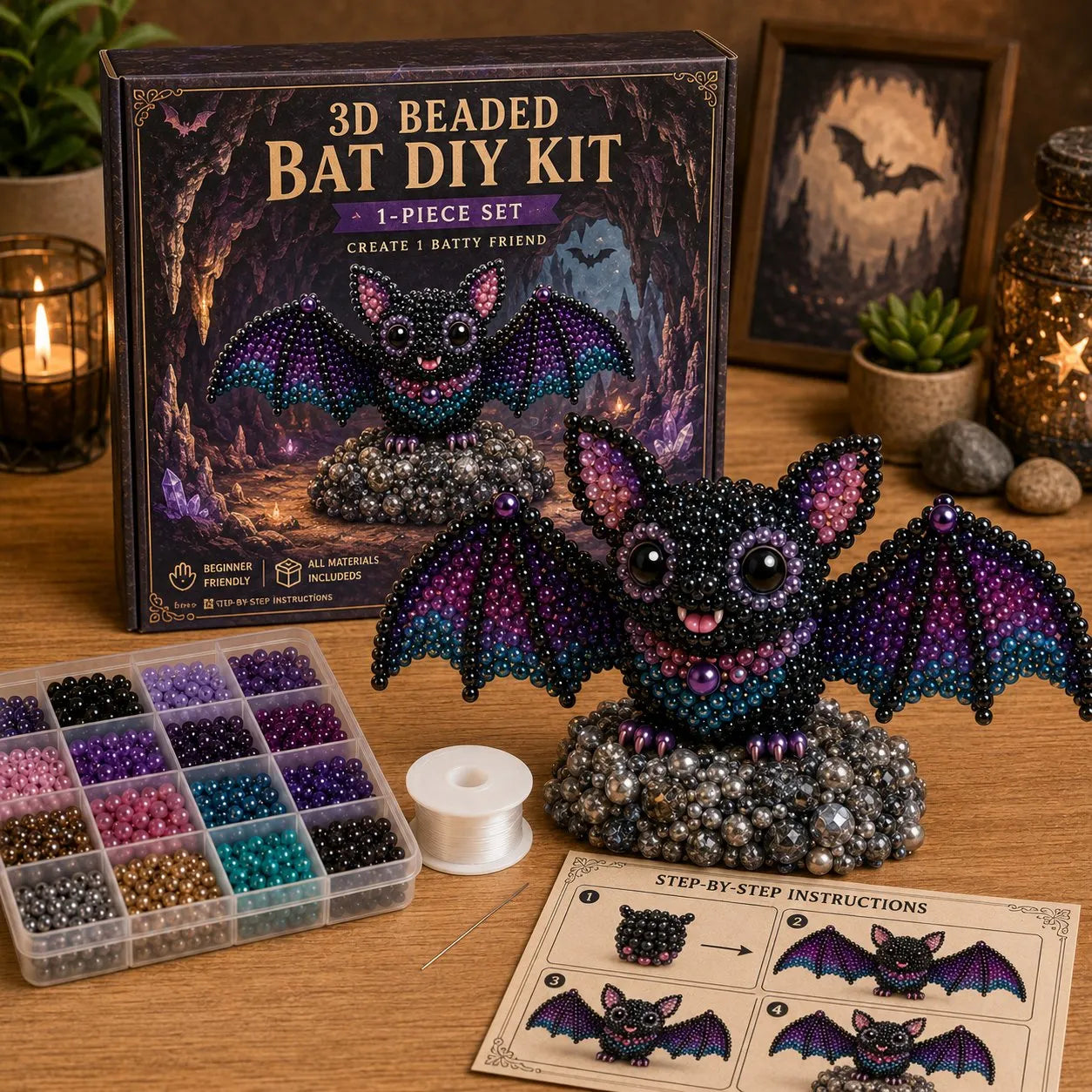 🔥Last Day 50% OFF🧵✨ Tiny 3D Beaded Animal DIY Kit