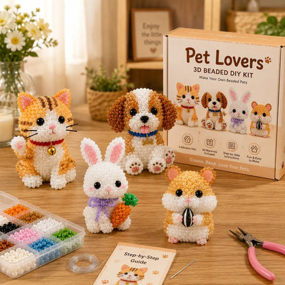 🧵✨ Petite 3D Beaded Animal Craft Kit