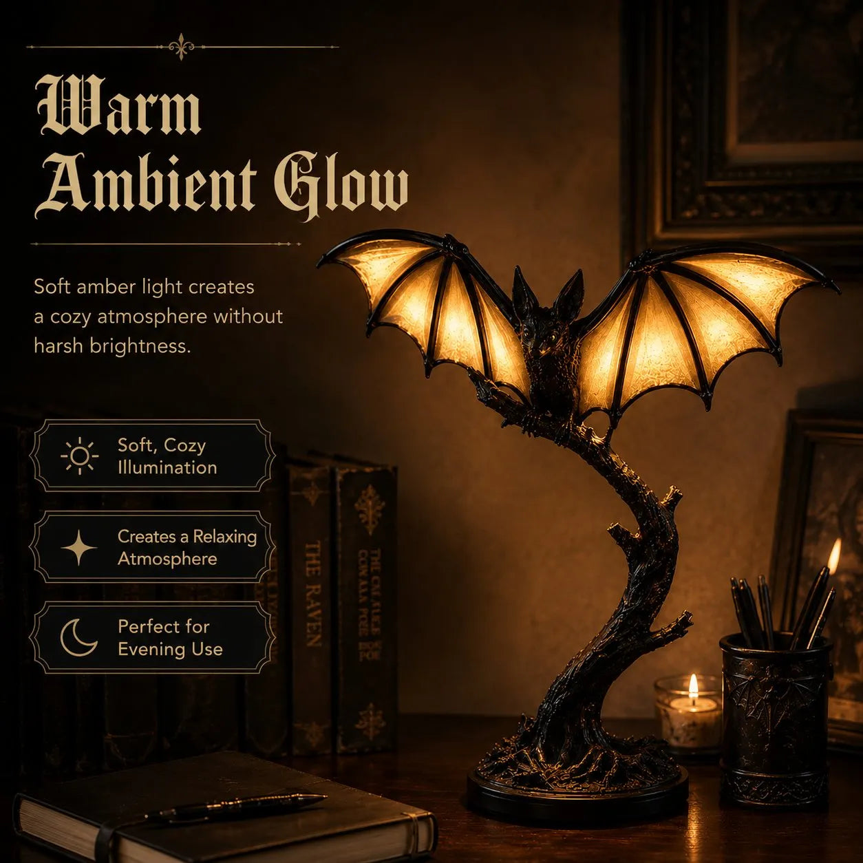 Glowing Bat Desk Lamp