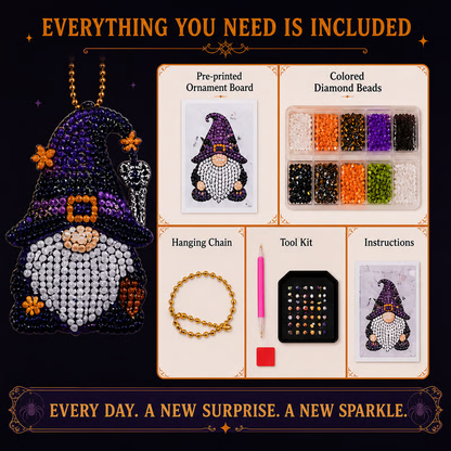 🎃✨ 31 Days of Gnome Surprises Halloween Diamond Painting Advent Calendar