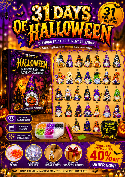 🎃✨ 31 Days of Gnome Surprises Halloween Diamond Painting Advent Calendar