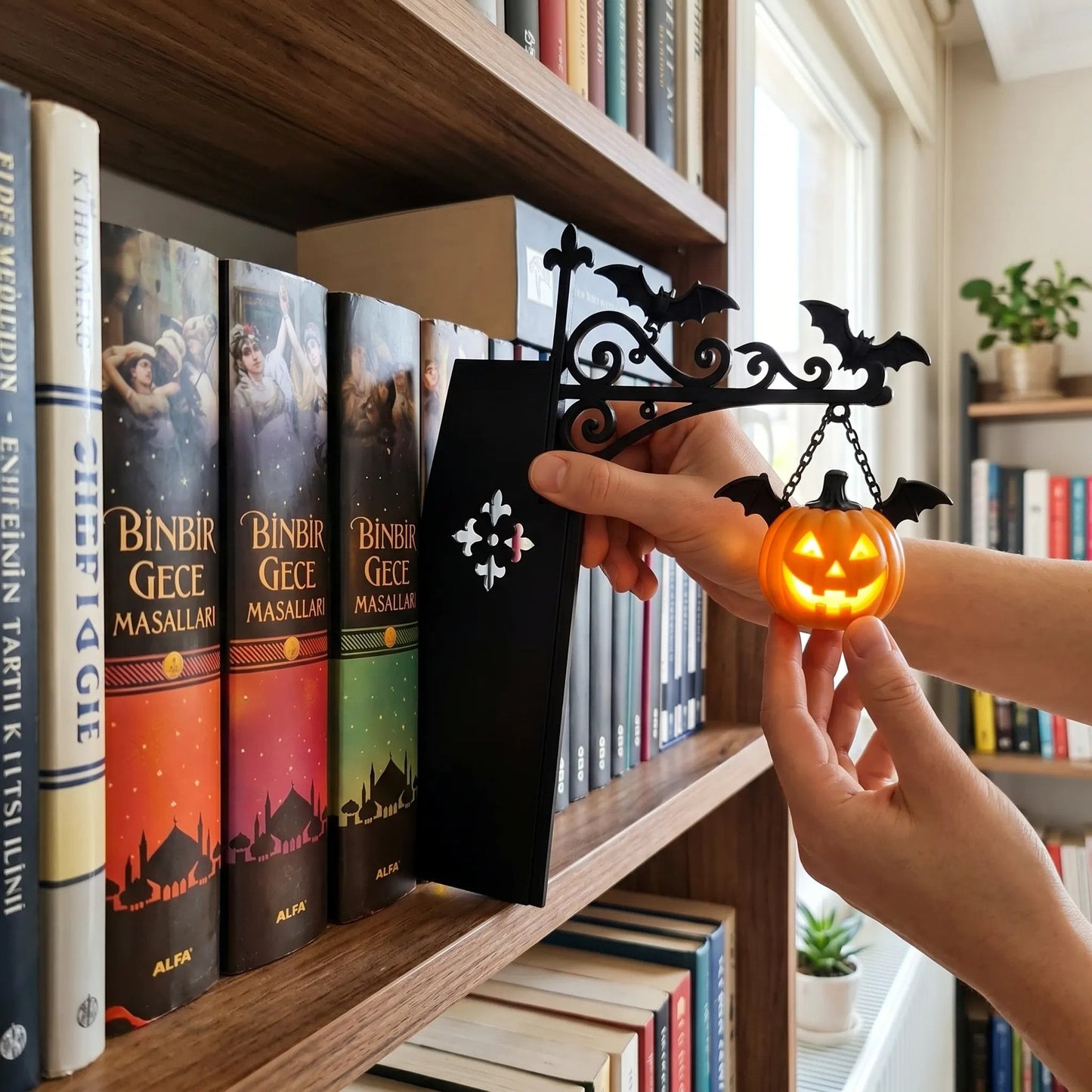 📚 Where Every Shelf Tells a Story——Halloween Edition Library Shelf Lanterns