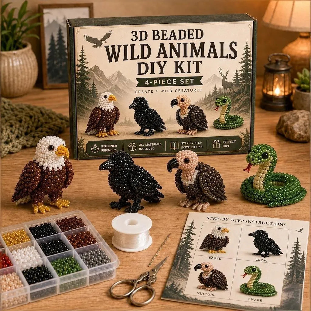 🔥Last Day 50% OFF🧵✨ Tiny 3D Beaded Animal DIY Kit