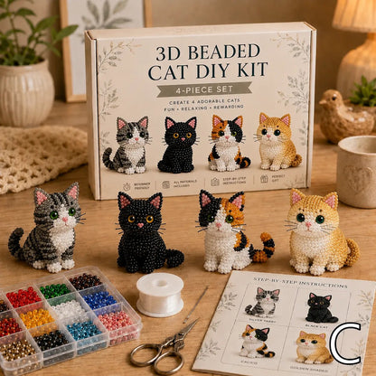 🐱 Create 4 Adorable Beaded Cats Yourself