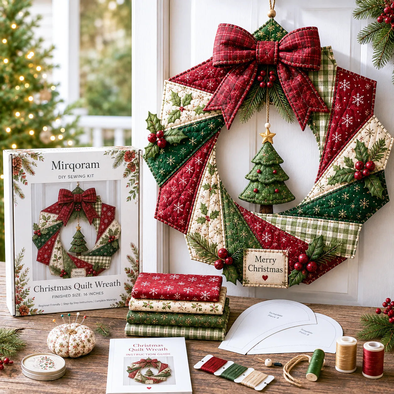 Christmas Fabric Wreath DIY Kit – A Keepsake You’ll Hang with Pride Year After Year💫