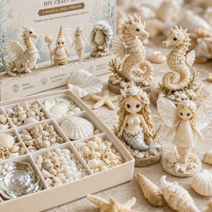 DIY Seashell Craft Kit – Create Ocean-Inspired Shell Figures & Keepsake Decor