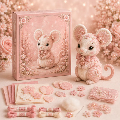 💗Pink Woodland Friends DIY Felt Sewing Kit – Make Your Own Cute Animal