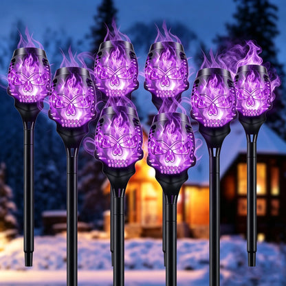 🔥Halloween Early Bird🔥Halloween Solar Skull Flame Lights💀