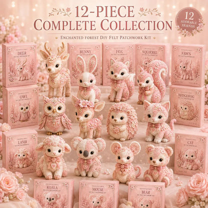 💗Pink Woodland Friends DIY Felt Sewing Kit – Make Your Own Cute Animal