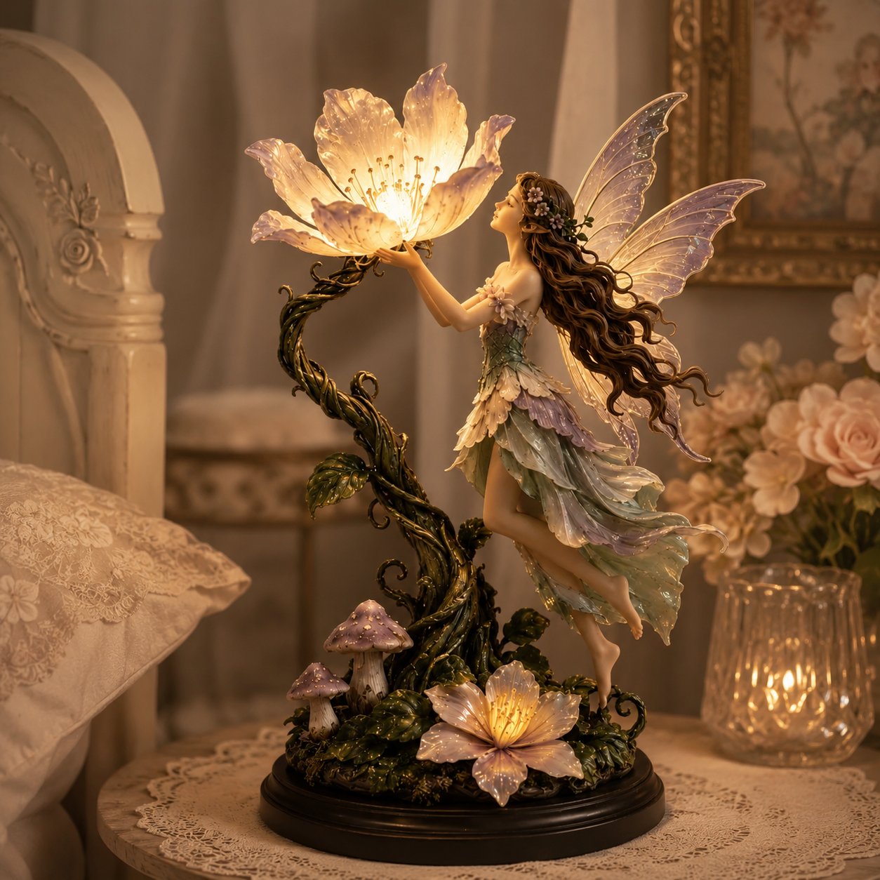 🌙 ✨ Fairy Flower Night Light – Modern Decorative LED Lamp For Cozy Home Space