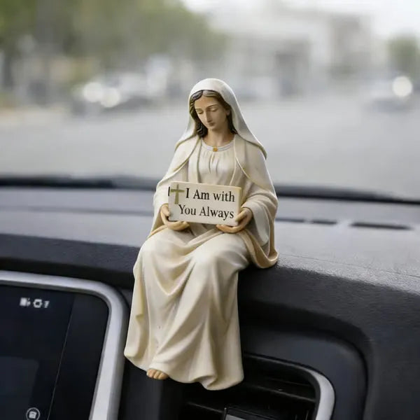 ✝️Virgin Mary Desk Companion Figurine✨Hand-Painted Ceramic Figurine