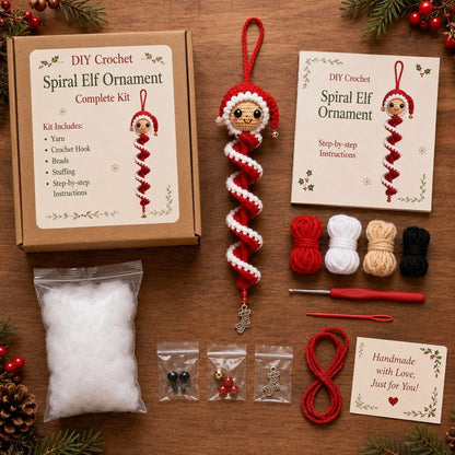 🎅🌲Crochet Snowman Spiral Oranment DIY Kit