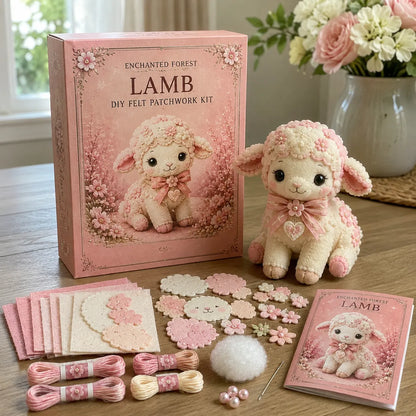 💗Pink Woodland Friends DIY Felt Sewing Kit – Make Your Own Cute Animal