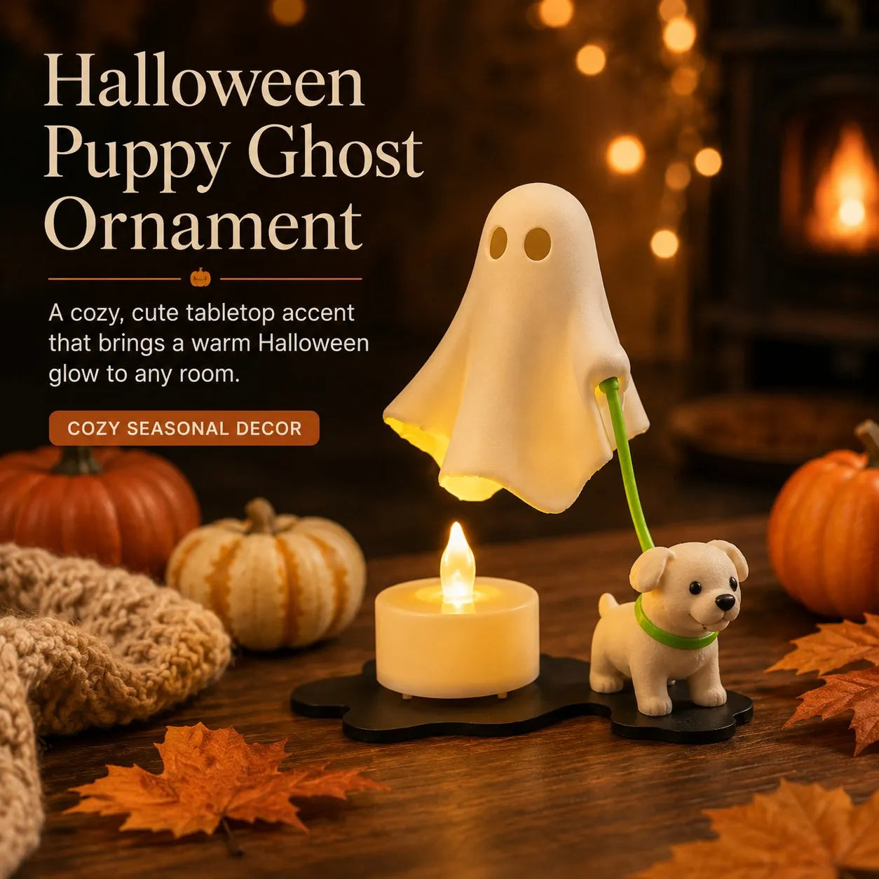Halloween Puppy Ghost Ornament