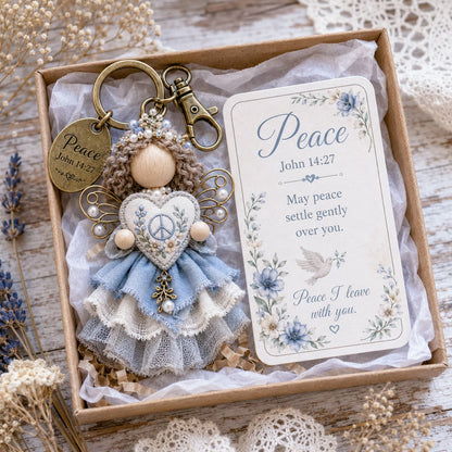🔥⏳ Last Day 49% OFF – 🪽Inspirational Scripture Keychain Gift Set | Faith Charm, Verse Card & Gift Box