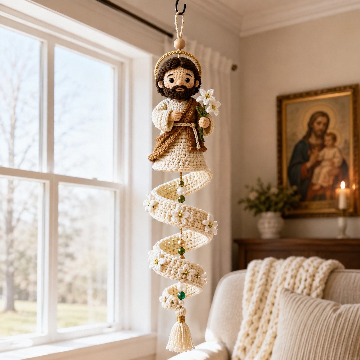 🔥 LAST DAY: 50% OFF – ✨ DIY crochet kit for a spiral Madonna pendant – create your own heavenly keepsake 🙏🧶