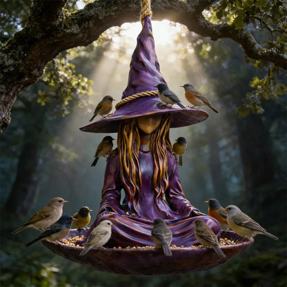 2026 Meditating Witch Garden Bird Feeder