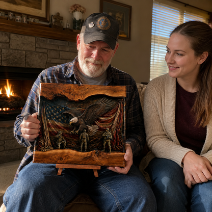 2027 Fellime®Handcrafted Veteran Memorial Display Boards