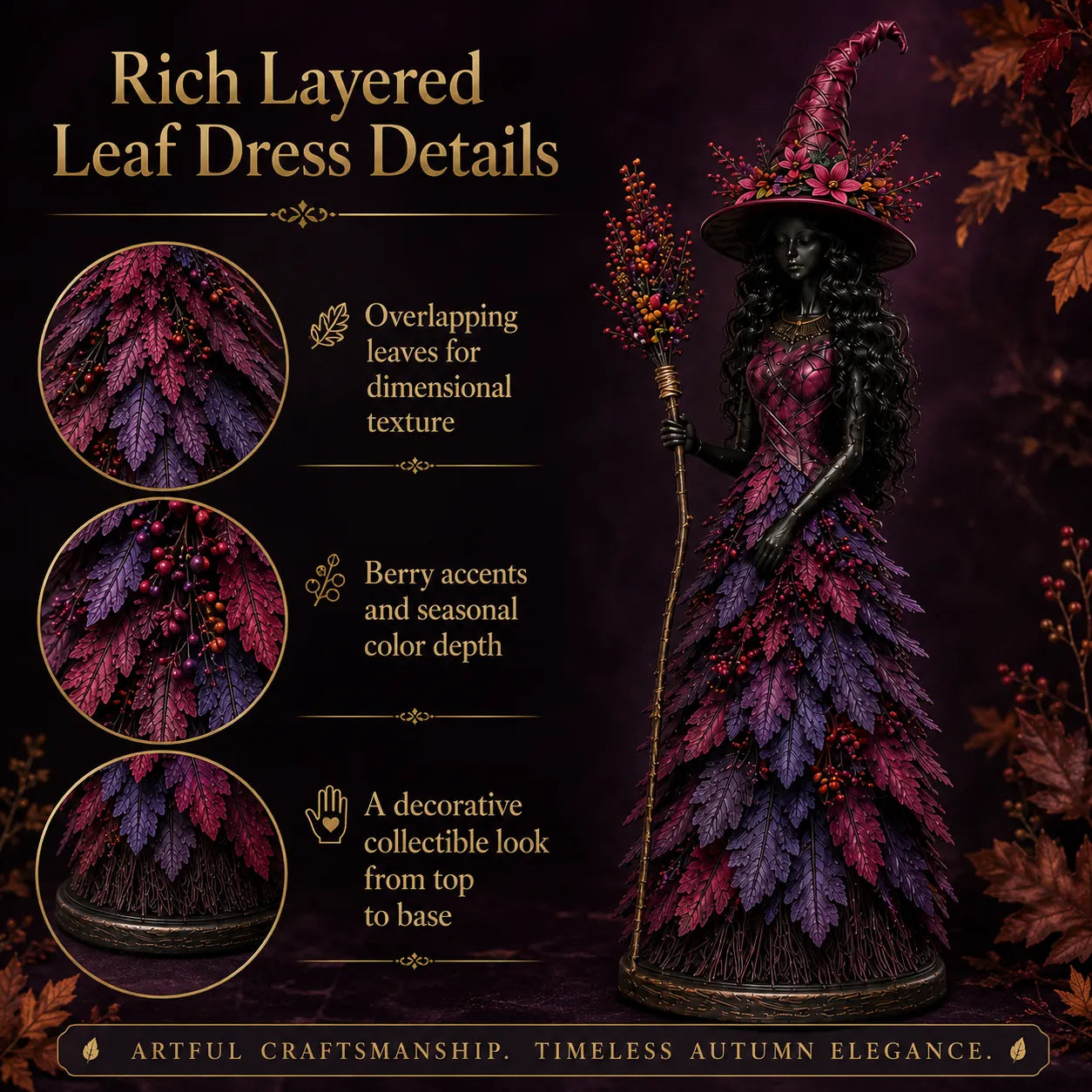 💥🧙Enchanted Autumn Witch Figurine