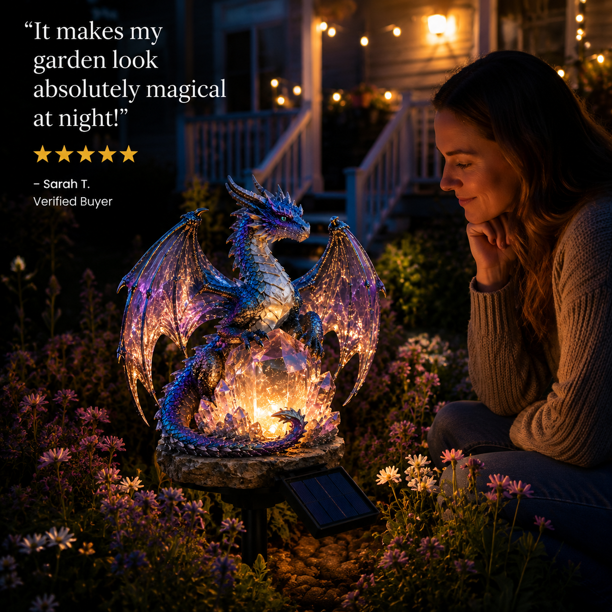 ✨️🐉 Solar Dragon Crystal Garden Light