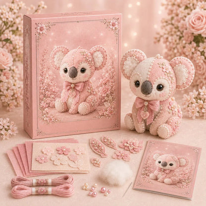 💗Pink Woodland Friends DIY Felt Sewing Kit – Make Your Own Cute Animal