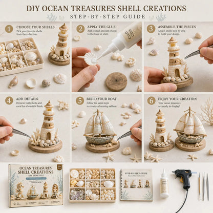 DIY Seashell Craft Kit – Create Ocean-Inspired Shell Figures & Keepsake Decor