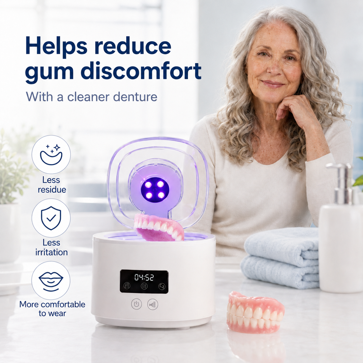 ❄️Summer Special: 50% Off! 🦷Denture Dome Ultrasonic & UV-C Cleaner—Fresher, cleaner dentures in just 5 minutes.